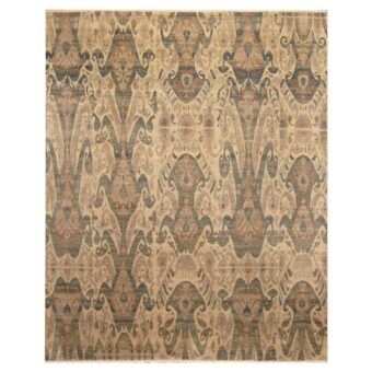 Indo Hand-knotted Ikat Wool Rug (8' x 9'10)