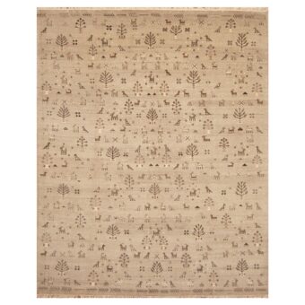 Indo Hand-knotted Gabbeh Wool Rug (7'8 x 9'9)