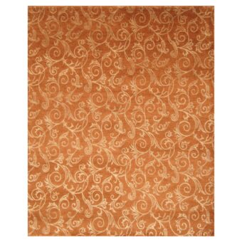 Indo Hand-knotted Tibetan Wool & Silk Rug (8' x 10')