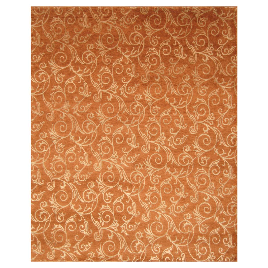 Indo Hand-knotted Tibetan Wool & Silk Rug (8' x 10')