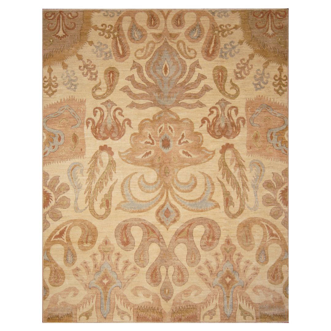 Indo Hand-knotted Ikat Wool Rug (8'3 x 10'5)