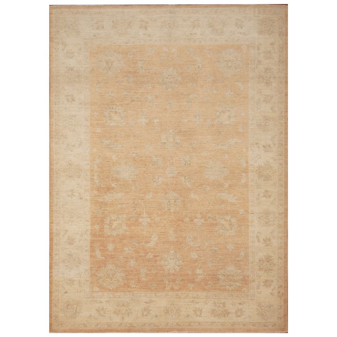 Afghan Hand-knotted Vegetable Dye Oushak Wool Rug (5'6 x 7'9)