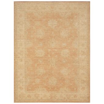 Afghan Hand-knotted Vegetable Dye Oushak Wool Rug (5' x 6'8)