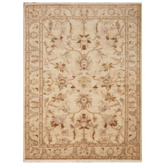 Afghan Hand-knotted Vegetable Dye Oushak Wool Rug (5' x 6'8)