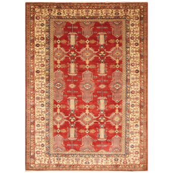 Afghan Hand-knotted Super Kazak Wool Rug (6'2 x 8'5)