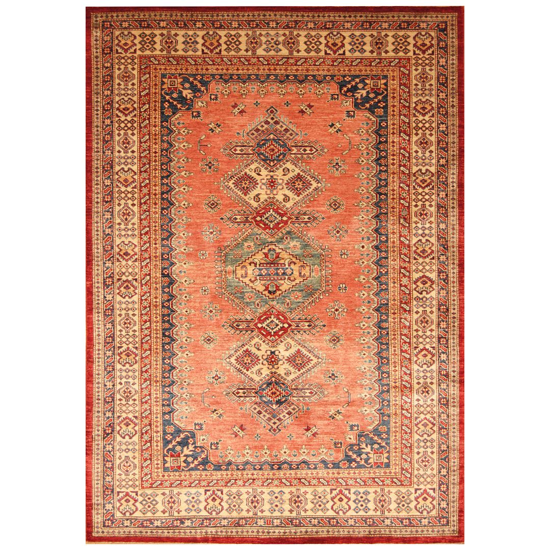 Afghan Hand-knotted Super Kazak Wool Rug (6' x 8'8)