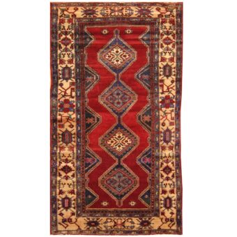 Persian Hand-knotted 1960's Semi-antique Nahavand Wool Rug (5' x 9'8)