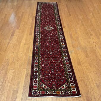 Persian Hand-knotted Tribal Hamadan Wool Runner (2'8 x 13'6)