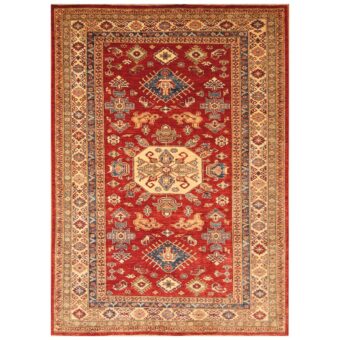 Afghan Hand-knotted Super Kazak Wool Rug (6' x 8'3)