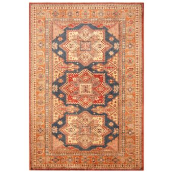Afghan Hand-knotted Kazak Wool Rug (5'10 x 8'6)