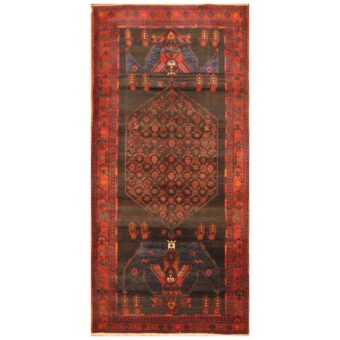 Persian Hand-knotted Navahand Wool Runner (4'10 x 10'4)