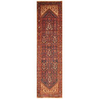 Persian Hand-knotted 1920's Antique Malayer Wool Runner (3'5 x 13'3)