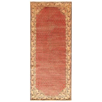 Persian Hand-knotted 1960's Semi-antique Mir Wool Runner (4'1 x 9'10)