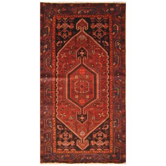 Persian Hand-knotted Hamadan Wool Rug (4'4 x 8'4)