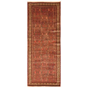 Persian Hand-knotted 1940's Semi-antique Hamadan Wool Runner (3' x 9'10)