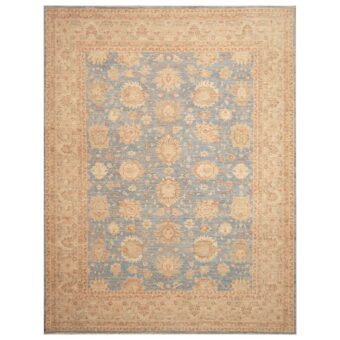Afghan Hand-knotted Vegetable Dye Oushak Wool Rug (9'2 x 11'10)