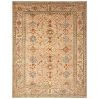 Afghan Hand-knotted Vegetable Dye Khotan Wool Rug (8'10 x 11'9)