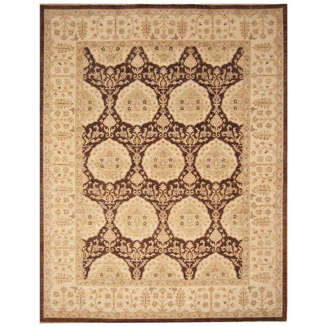 Afghan Hand-knotted Vegetable Dye Khotan Wool Rug (9'1 x 11'6)