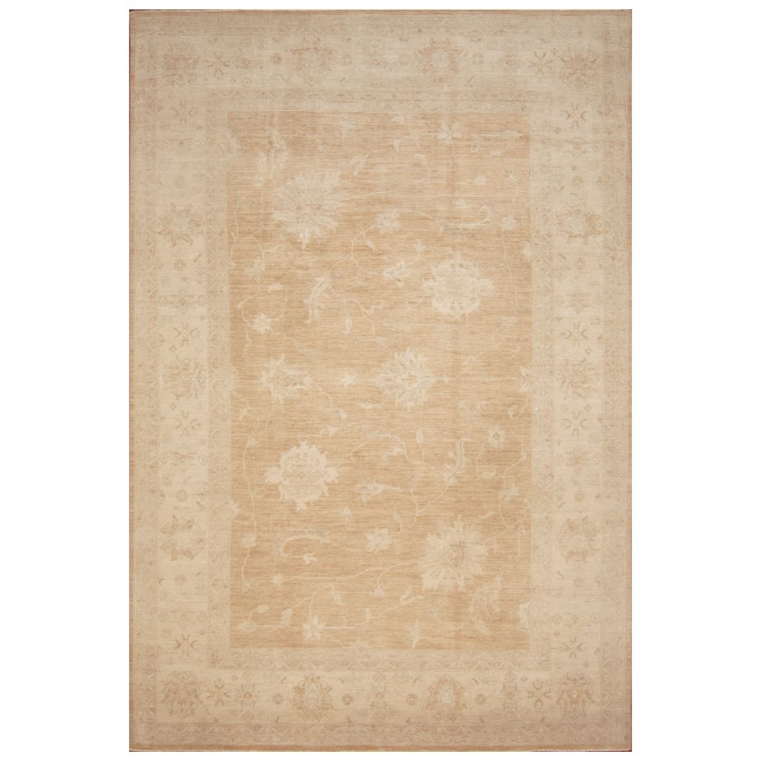 Afghan Hand-knotted Vegetable Dye Oushak Wool Rug (7'10 x 11'9)