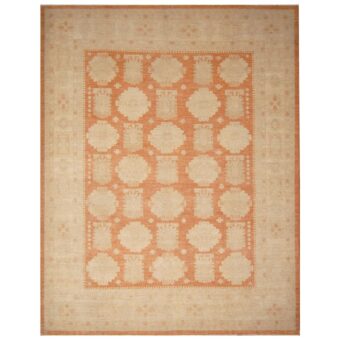 Afghan Hand-knotted Vegetable Dye Khotan Wool Rug (9'7 x 12')