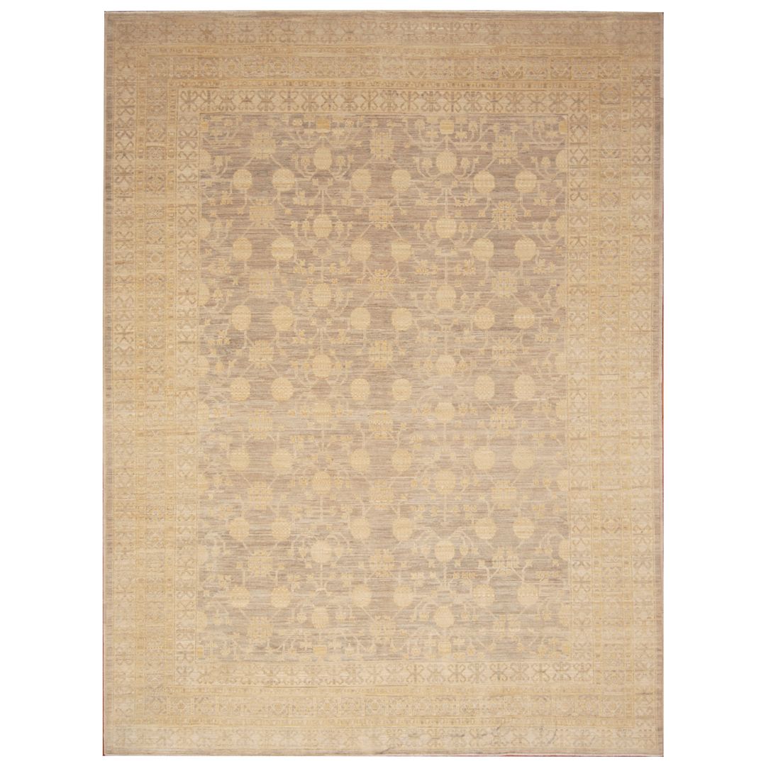 Afghan Hand-knotted Vegetable Dye Khotan Wool Rug (8'1 x 11')