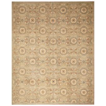 Afghan Hand-knotted Vegetable Dye Oushak Wool Rug (9' x 11'4)