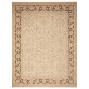 Afghan Hand-knotted Vegetable Dye Oushak Wool Rug (9'2 x 11'8)