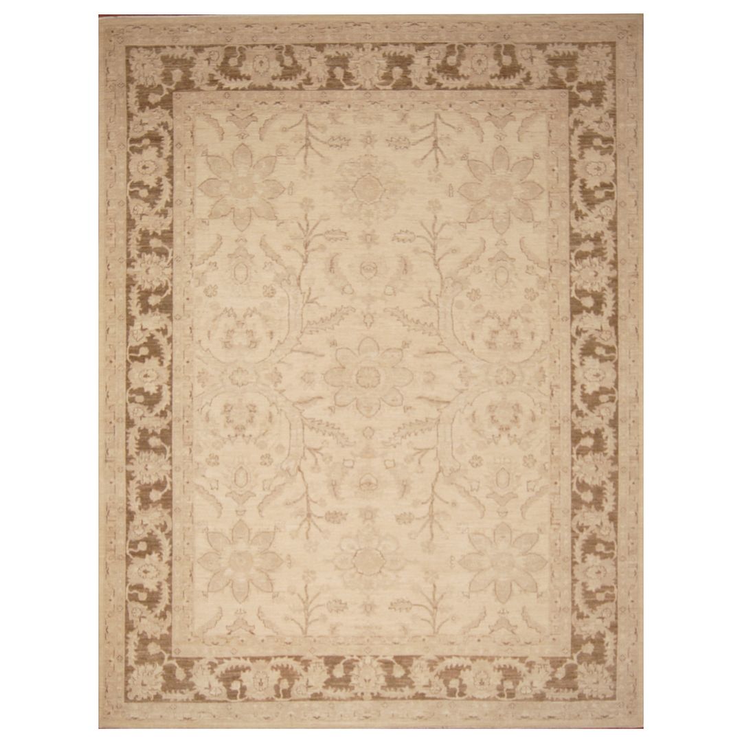 Afghan Hand-knotted Vegetable Dye Oushak Wool Rug (9'2 x 11'8)