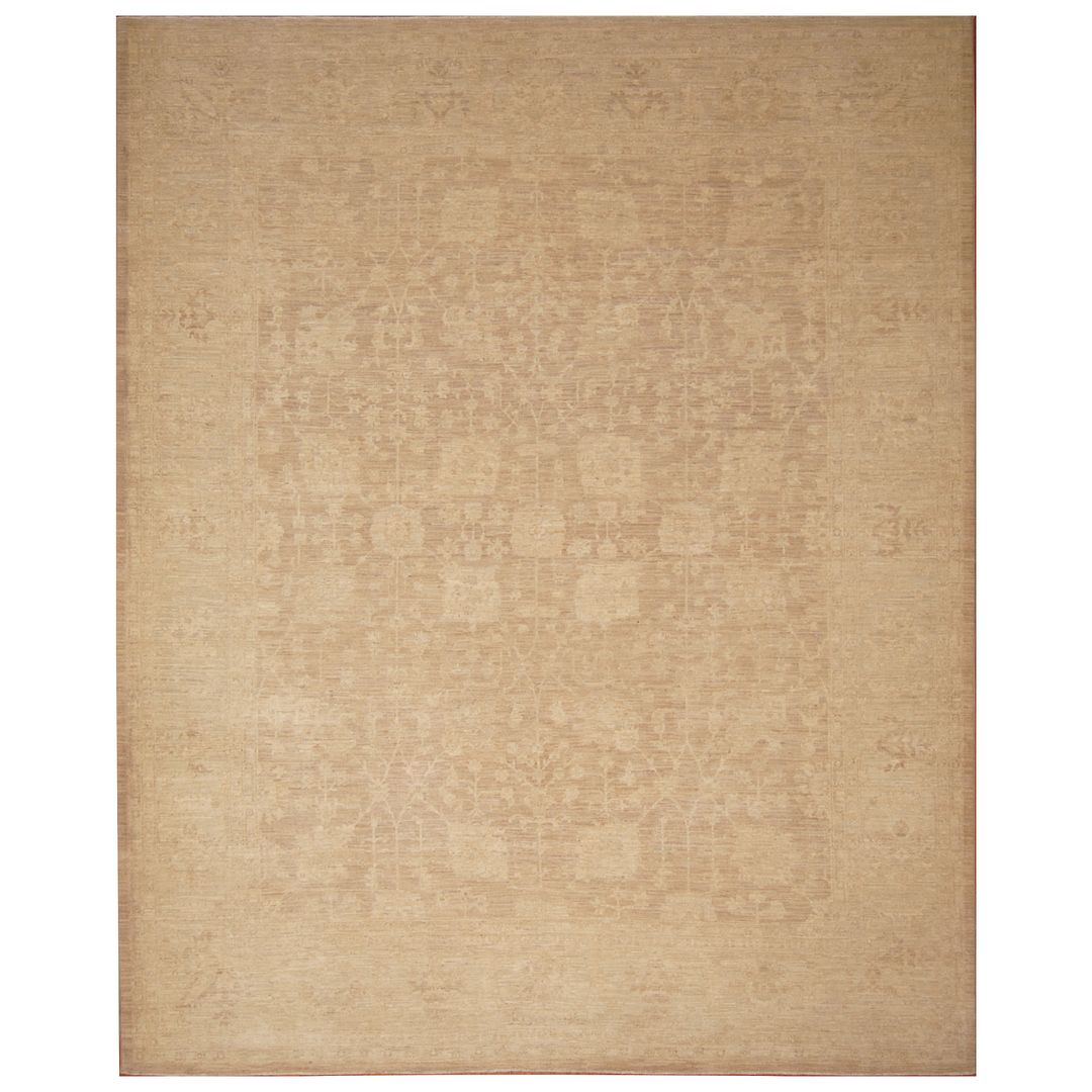 Afghan Hand-knotted Vegetable Dye Oushak Wool Rug (9'4 x 11'4)