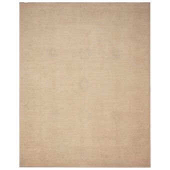 Afghan Hand-knotted White Wash Oushak Wool Rug (8' x 10')