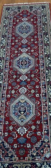 Indo Hand-knotted Bidjar Wool Runner (2'9 x 10') - Image 4