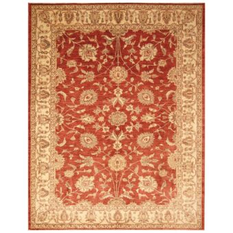 Afghan Hand-knotted Vegetable Dye Oushak Wool Rug (8'1 x 10'9)