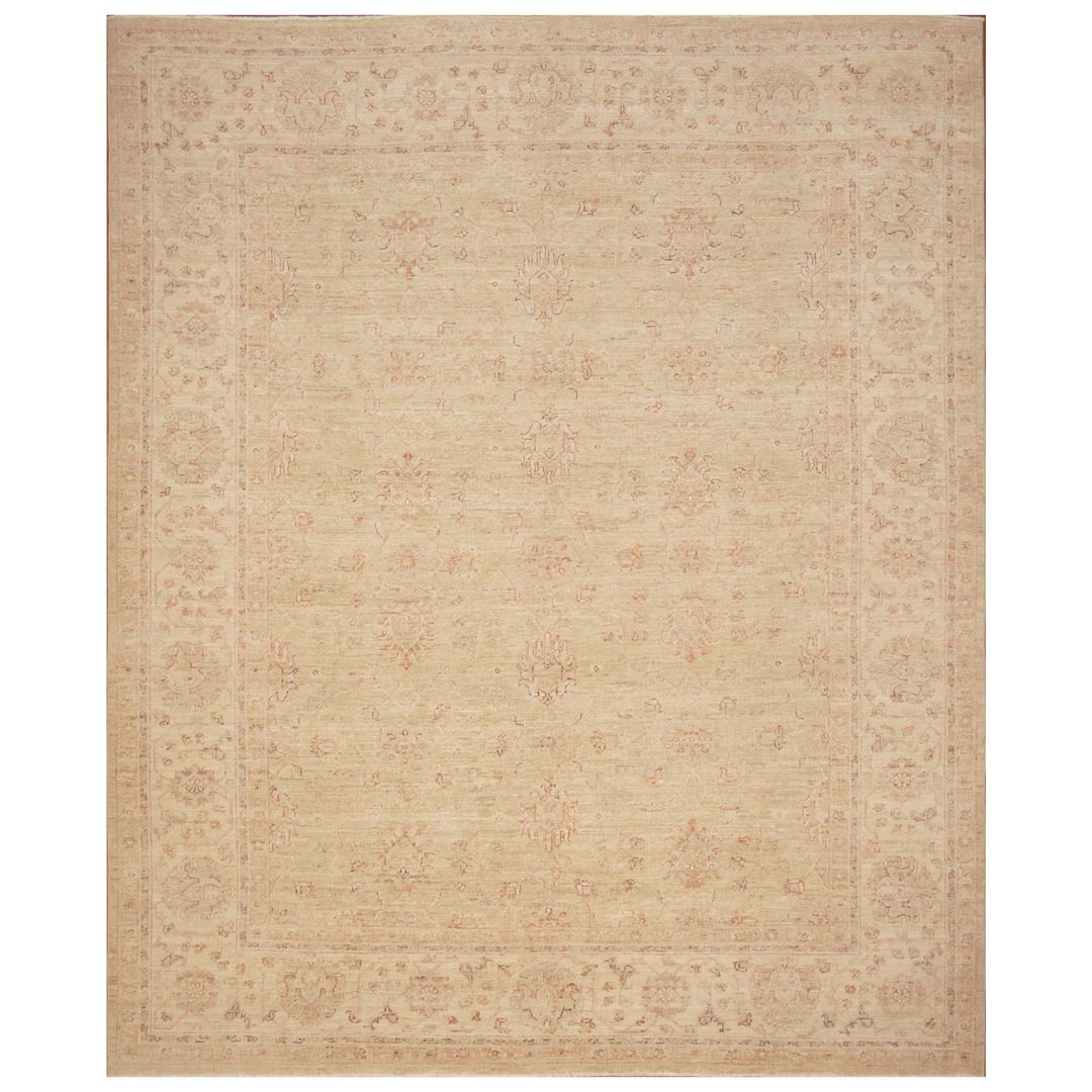 Afghan Hand-knotted Vegetable Dye Oushak Wool Rug (8' x 9'6)