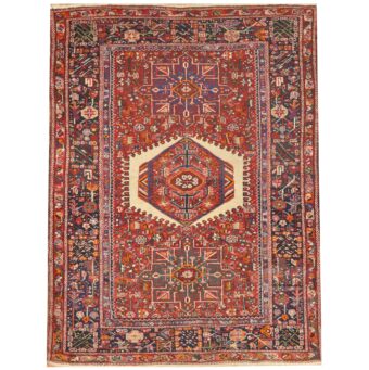 Persian Hand-knotted Karaja Wool Rug (4'10 x 6'5)