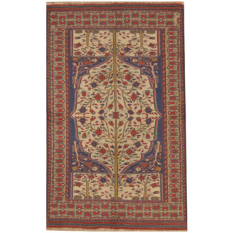 Afghan Hand-woven Soumak Wool Kilim (4'10 x 7'10)