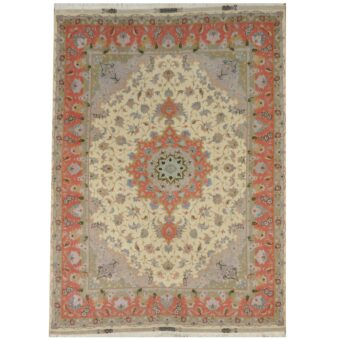 Persian Hand-knotted Tabriz Wool & Silk Rug (5' x 7')
