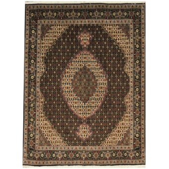 Persian Hand-knotted Tabriz Wool Rug (4'10 x 6'8)