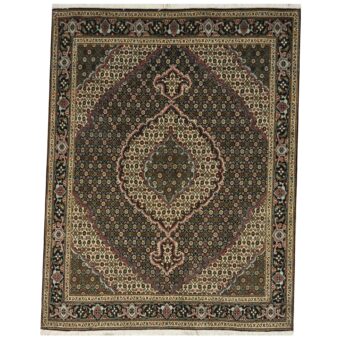 Persian Hand-knotted Tabriz Wool Rug (5' x 6'5)