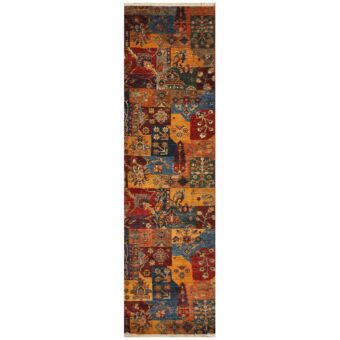 Afghan Hand-Knotted Khorjeen Kazak Wool Runner (2'8 x 9'6)