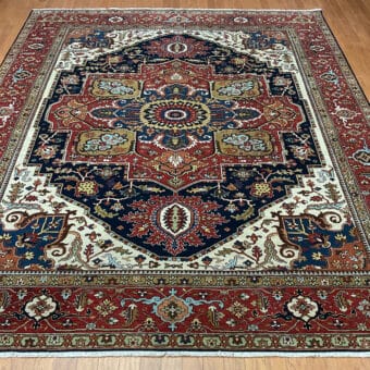 HERAT ORIENTAL Hand-knotted Indo Serapi Wool Rug (8' x 10')
