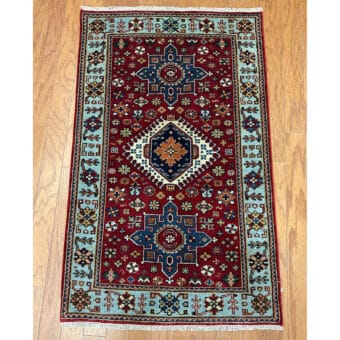 HERAT ORIENTAL Hand-knotted Indo Karaja Wool Rug (2'6 x 4')