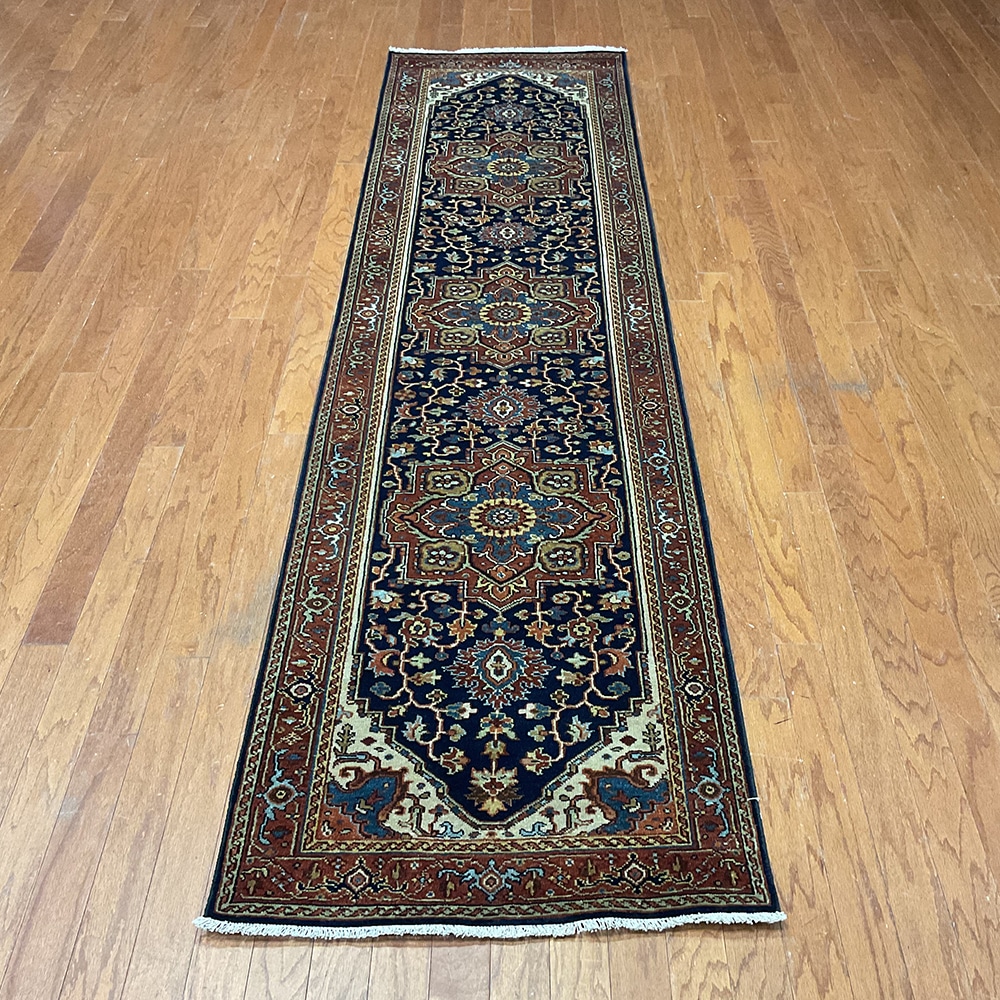 HERAT ORIENTAL Hand-knotted Indo Serapi Wool Runner (2'6 x 9'8)