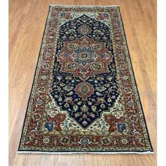 HERAT ORIENTAL Hand-knotted Indo Serapi Wool Rug (4' x 8'1)