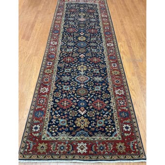 HERAT ORIENTAL Hand-knotted Indo Mahal Wool Runner (4' x 12')