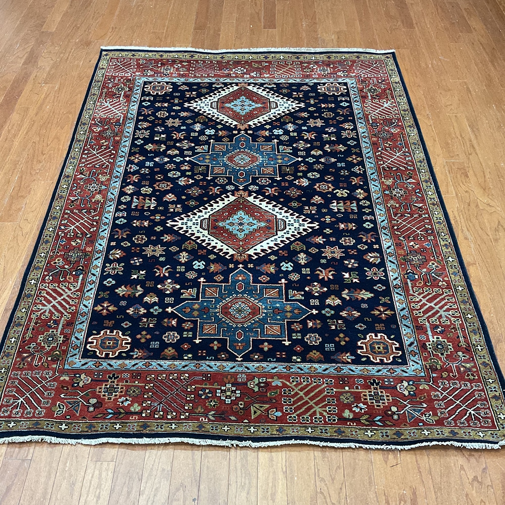 HERAT ORIENTAL Hand-knotted Indo Karaja Wool Rug (5' x 7'1)