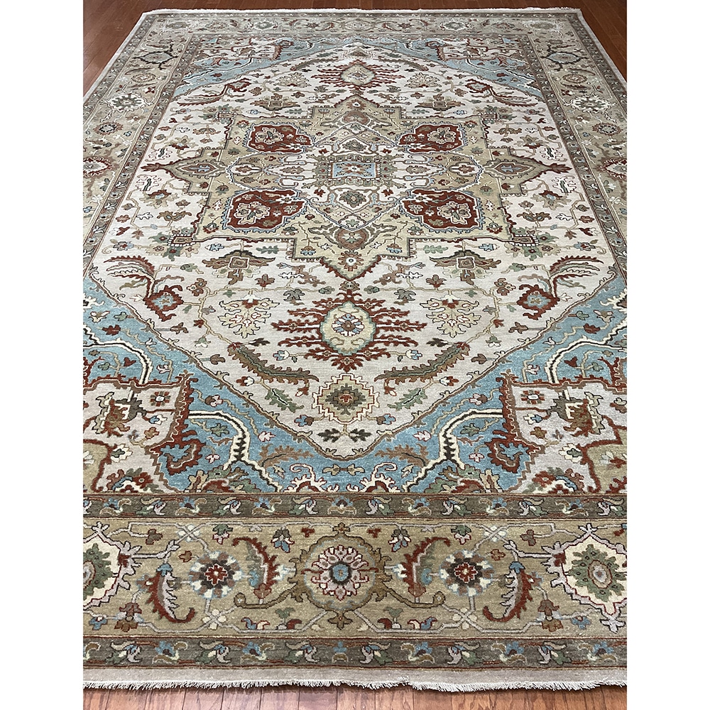 HERAT ORIENTAL Hand-knotted Indo Serapi Wool Rug (9' x 12'3)