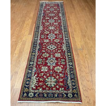 HERAT ORIENTAL Hand-knotted Indo Serapi Wool Runner (2'7 x 10'2)