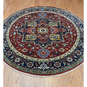 HERAT ORIENTAL Hand-knotted Indo Serapi Wool Rug (7' x 7')