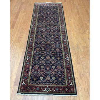 HERAT ORIENTAL Hand-knotted Indo Herati Wool Rug (2'9 x 7'9)