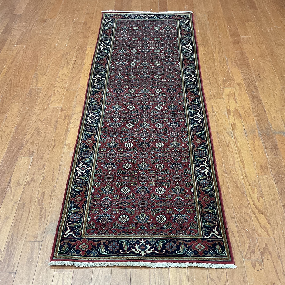 HERAT ORIENTAL Hand-knotted Indo Herati Wool Runner (2'6 x 8')